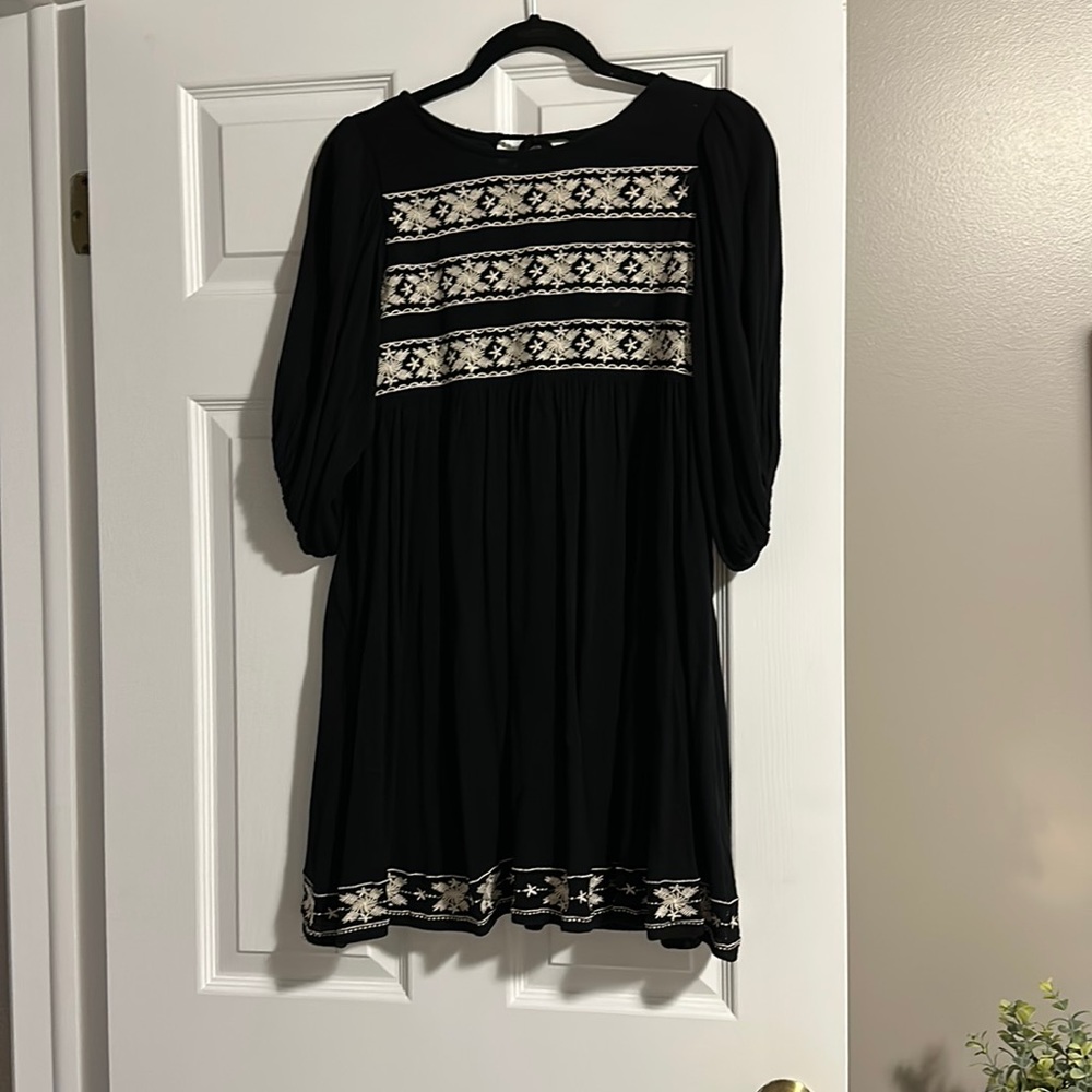Bohme black 3 quarter sleeve dress